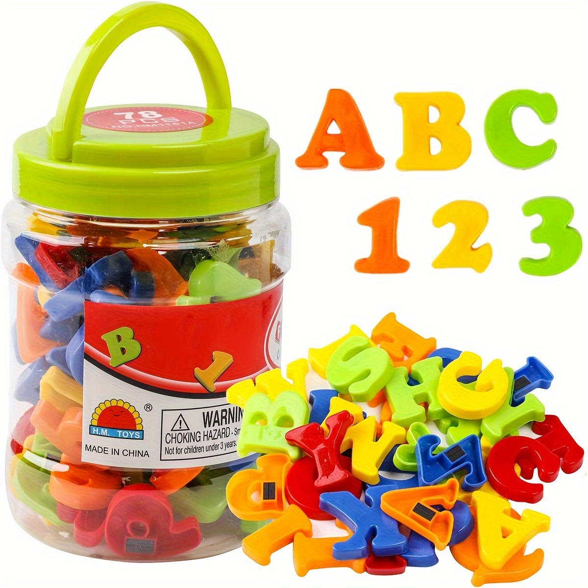 Kids Education Alphabet Numbers - 78 pçs letras magnéticas números alfabeto,