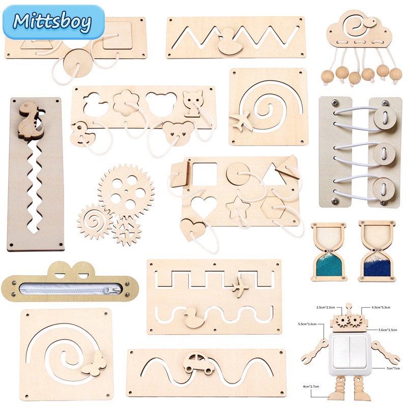 Kids Education Usa - Bebê montessori ocupado placa diy elementos