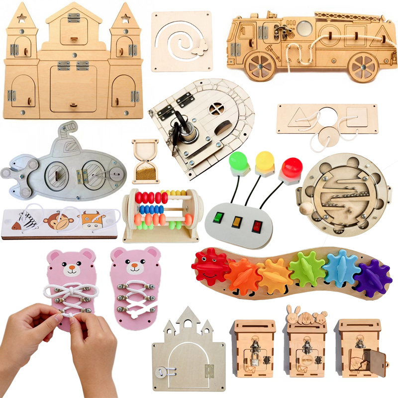 Kids Education Usa - DIY Montessori Busy Board: Acessórios de
