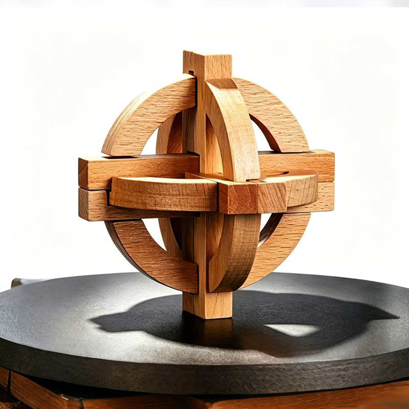 Educational Globe For Kids - Quebra-Cabeça Clássico Luban Lock em Forma