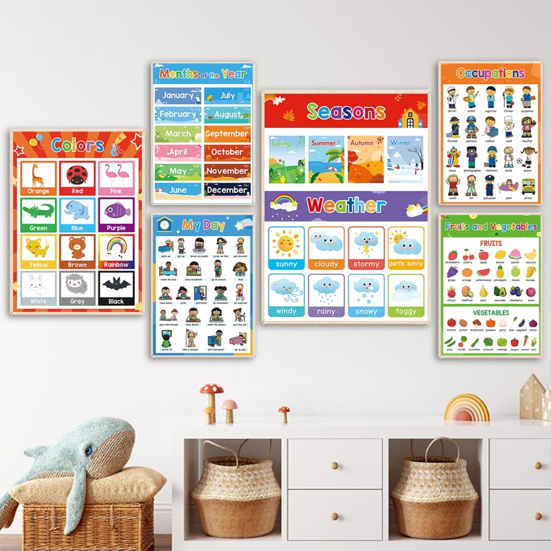 1 peça sem moldura, quadro de  - Kids Education Alphabet Numbers avaliação e preço