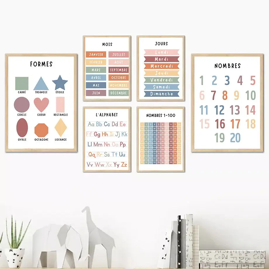 Inglês e Francês Número Alfabe - Kids Education Alphabet Numbers avaliação e preço