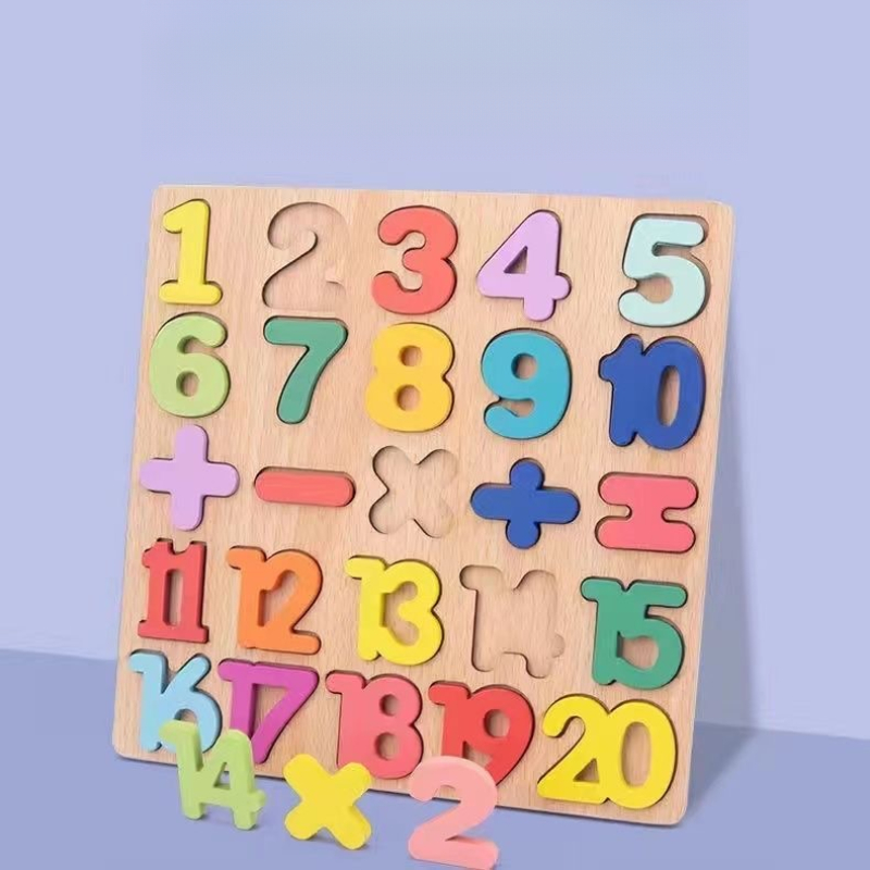 Alfabeto de madeira quebra-cab - Kids Education Alphabet Numbers avaliação e preço