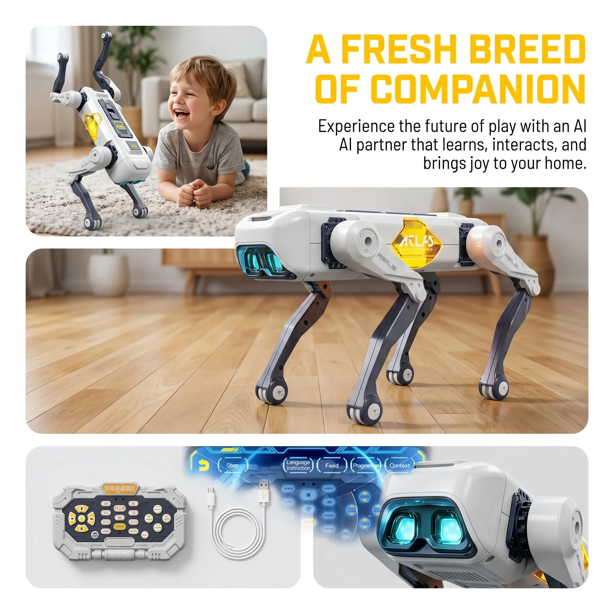 Cão Robô Inteligente com IA, C - Kids Education Toys avaliação e preço